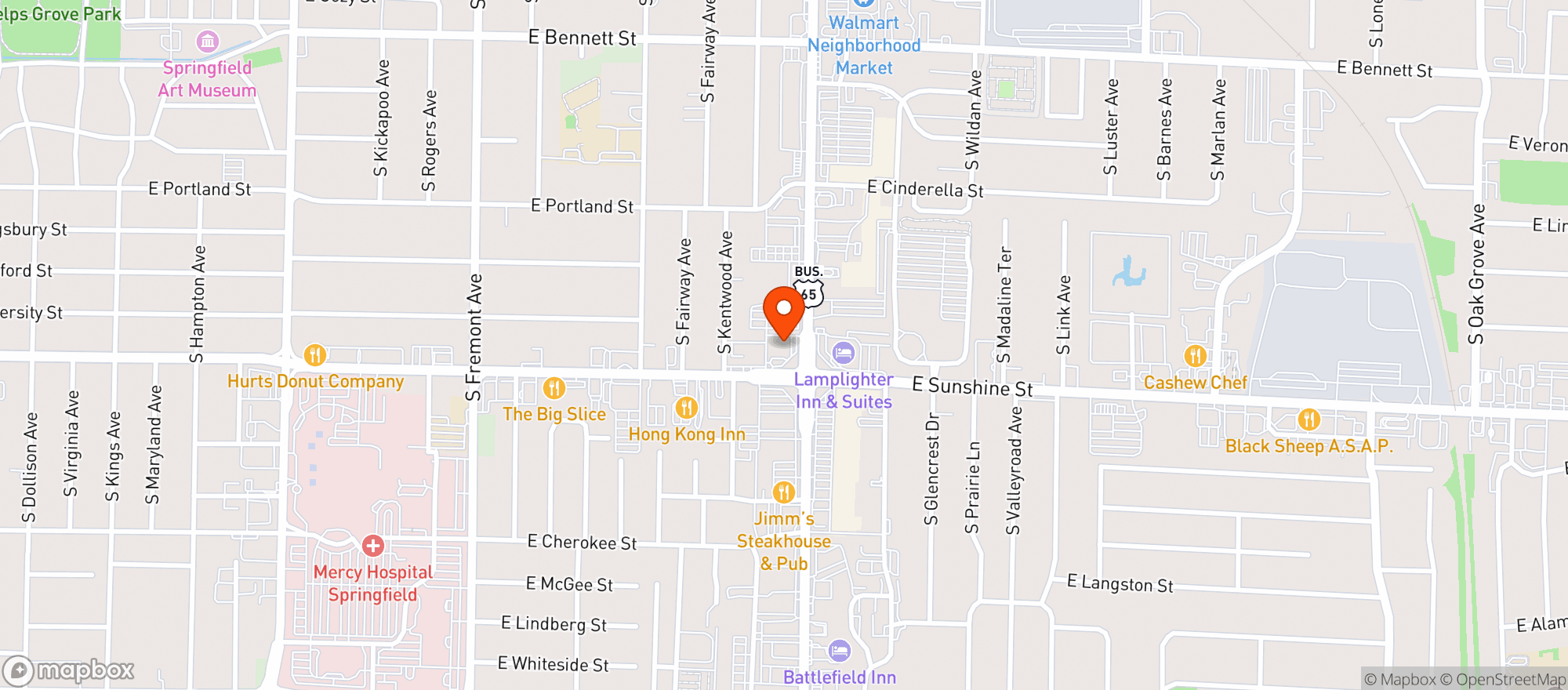 Map showing Midnight Rodeo