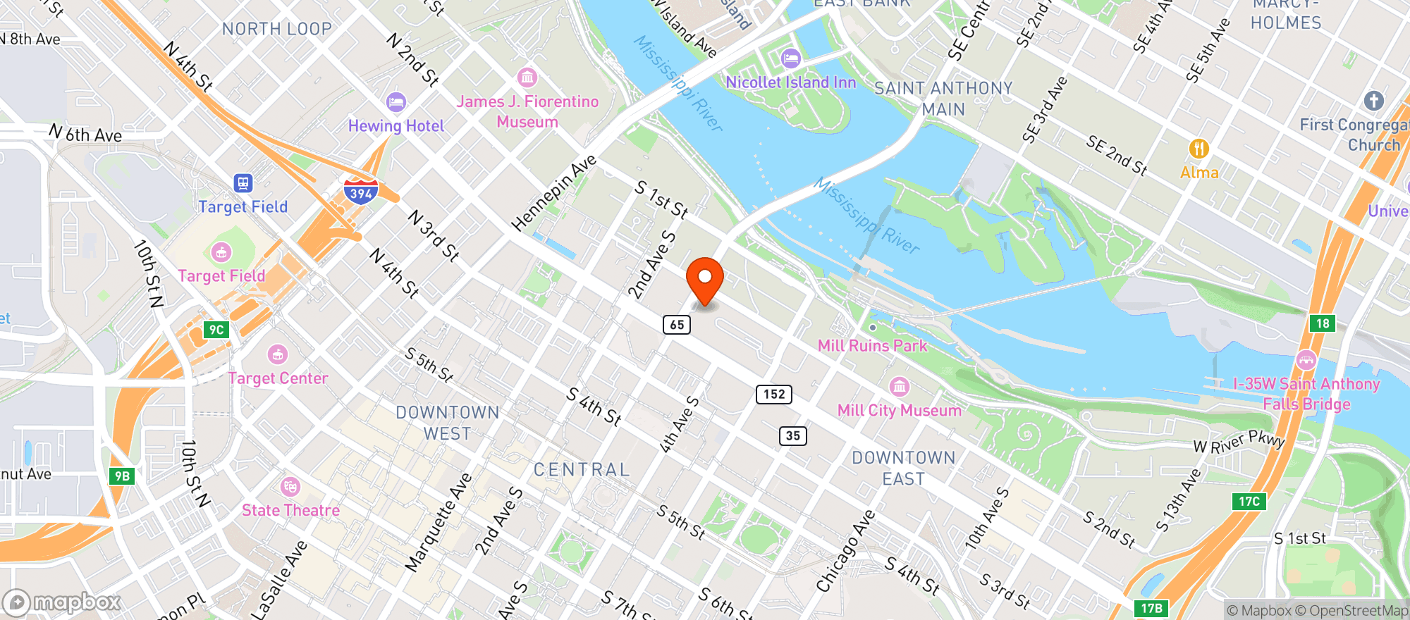 Map showing Renaissance Hotel The Depot