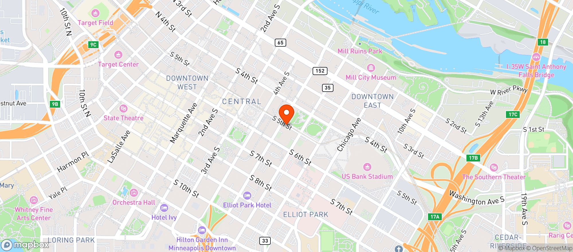 Map showing Armory Hospitality