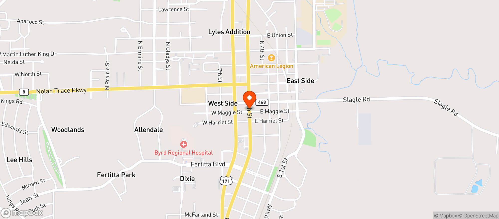 Map showing CVS Pharmacy