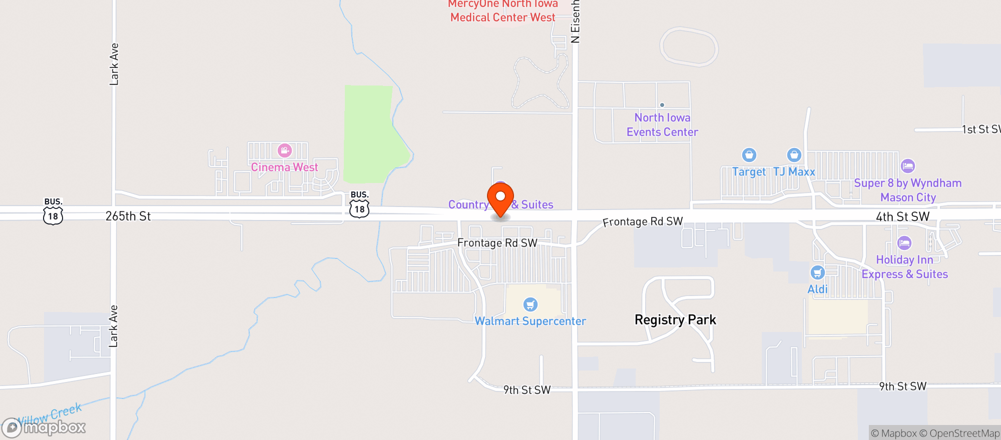Map showing Walmart Supercenter