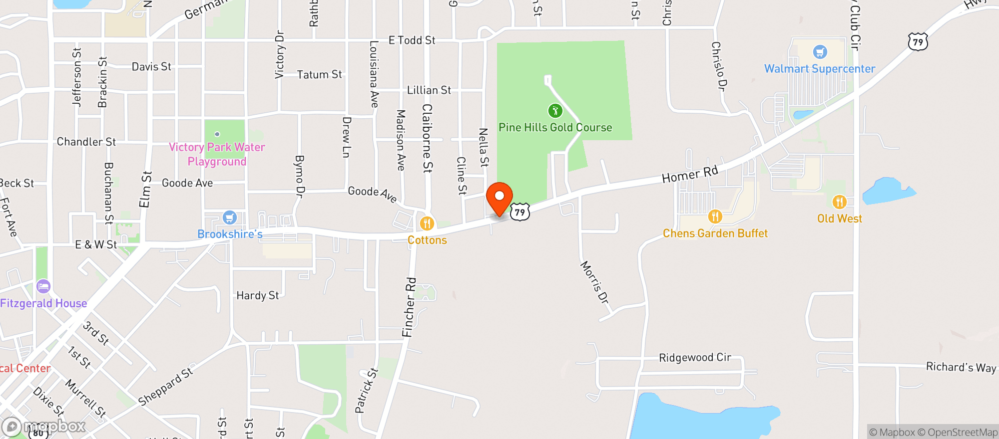 Map showing Daiquiri Express & Liquor