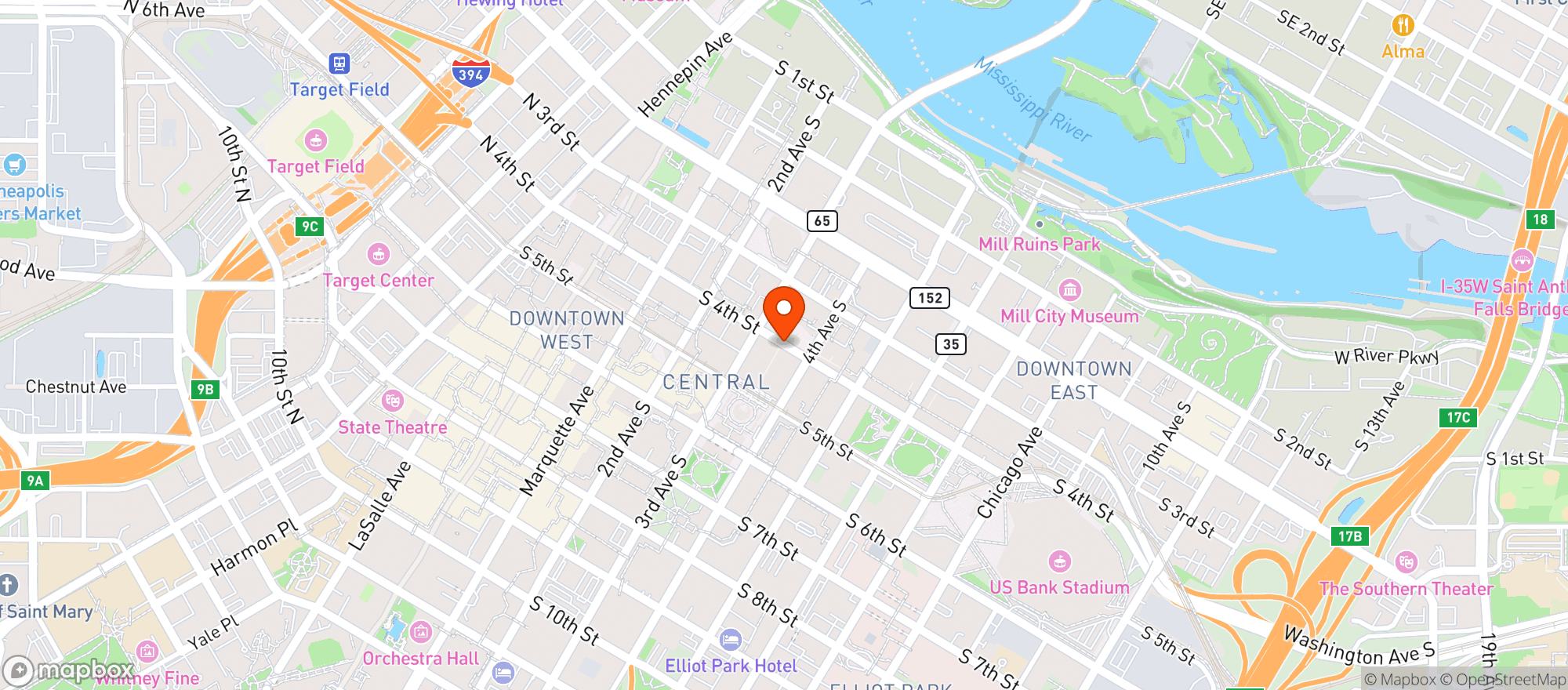 Map showing GREENWAY LIQUORS