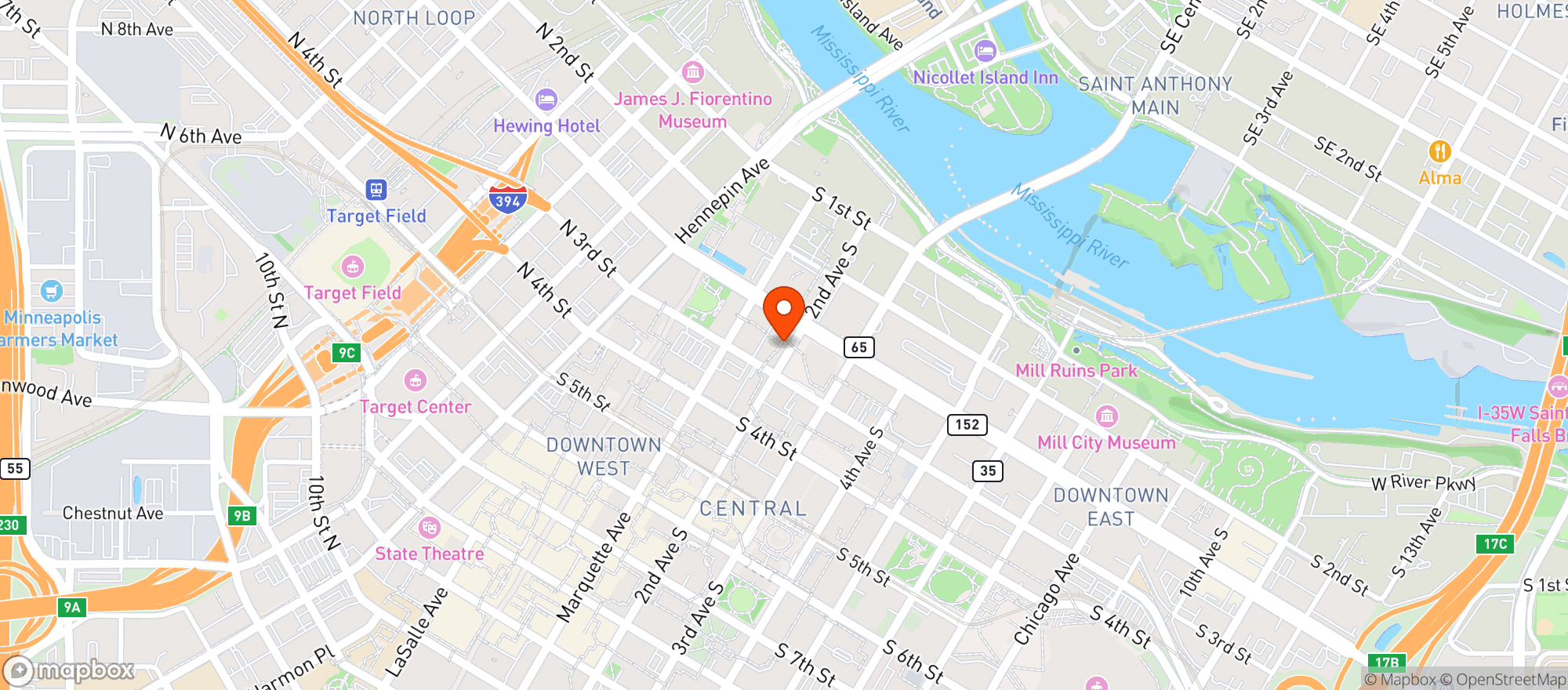 Map showing In-dispensary