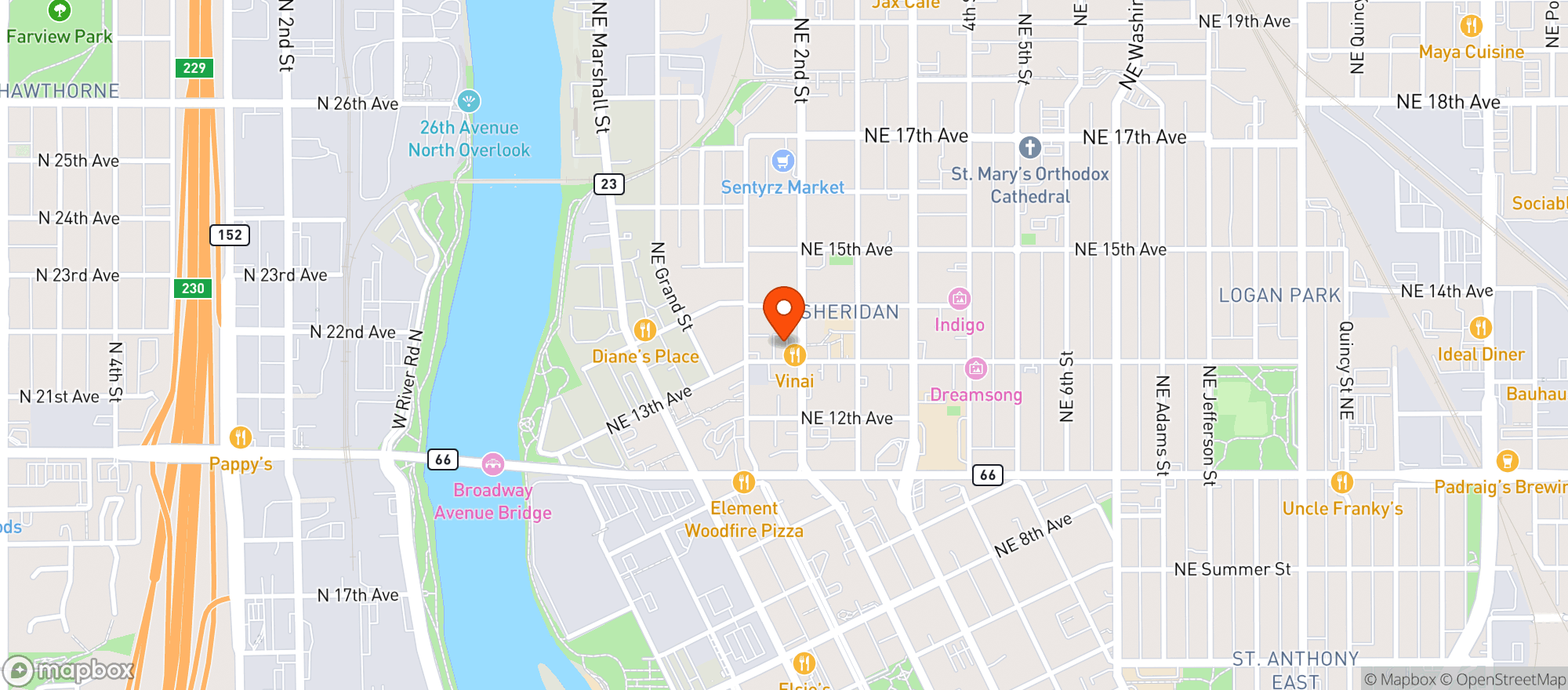 Map showing Young Joni