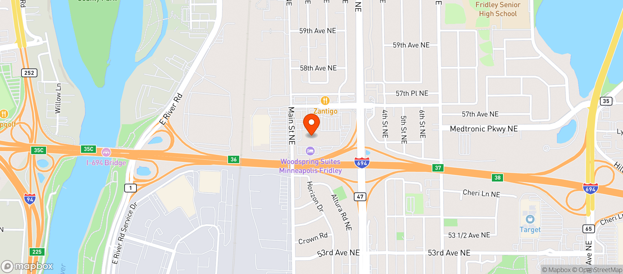Map showing Cub Foods