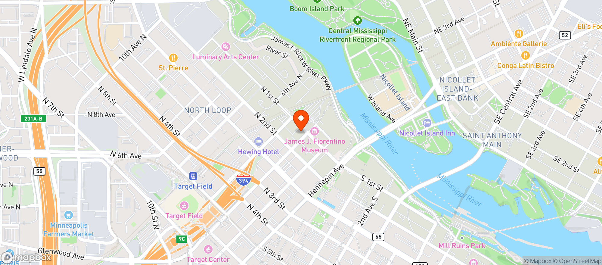 Map showing Spoon & Stable