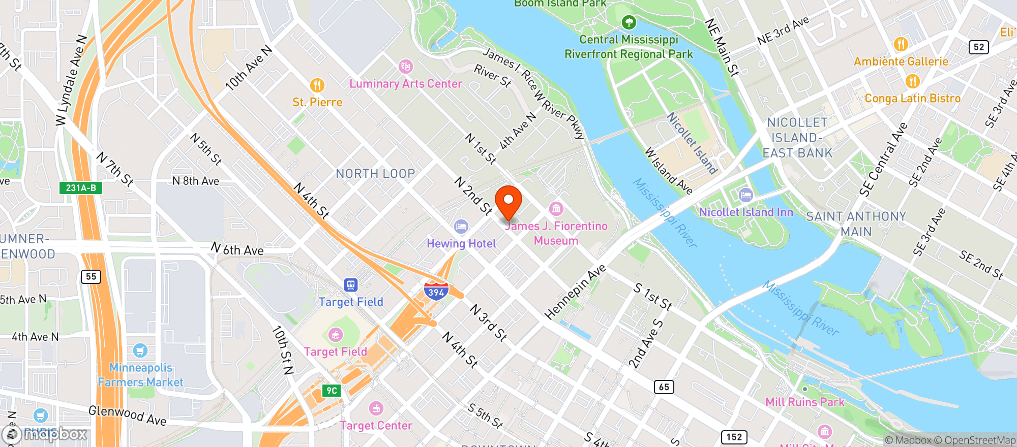 Map showing Natreum North Loop