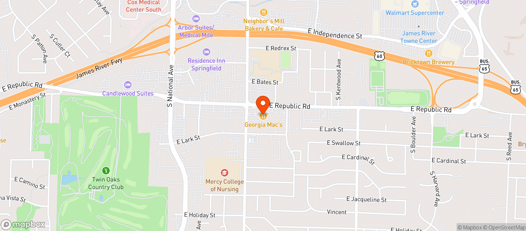 Map showing Georgia Mac S