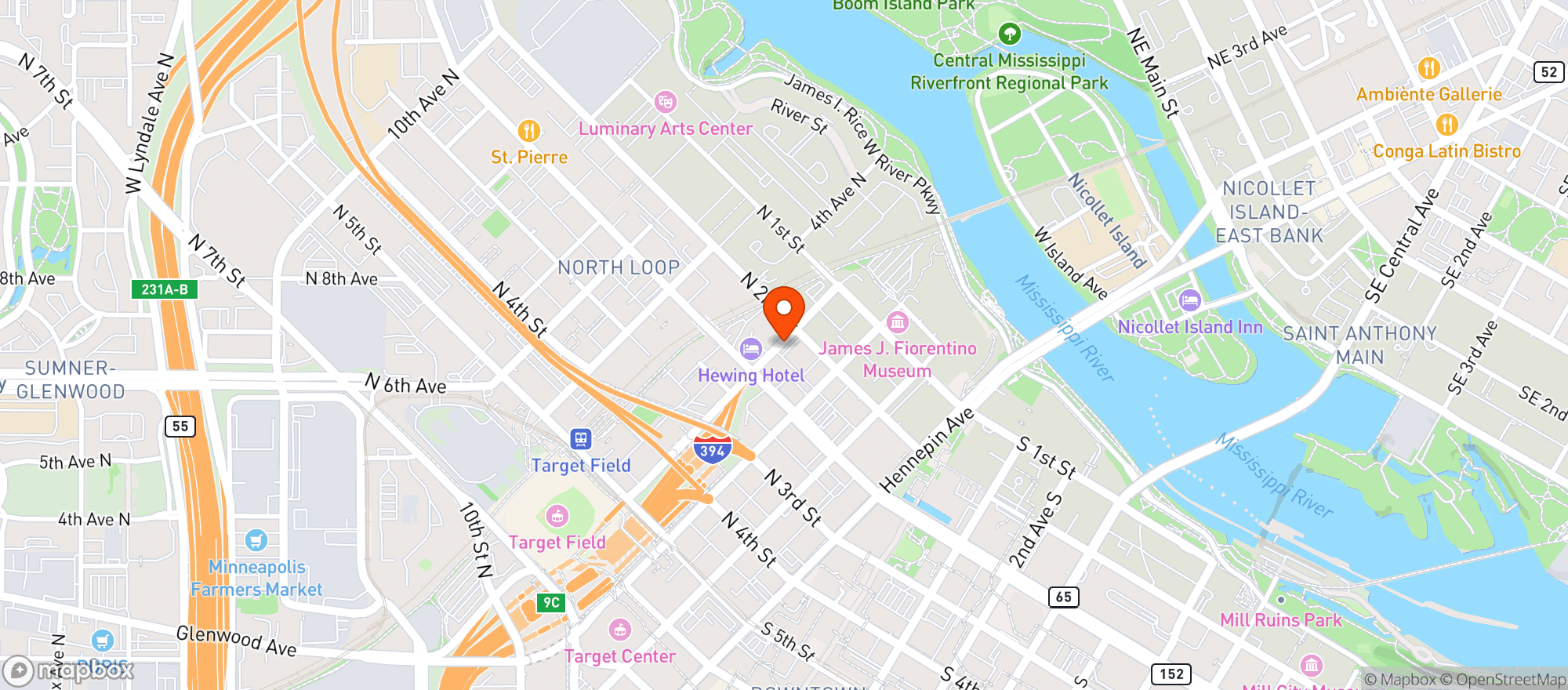 Map showing Monte Carlo Bar & Cafe