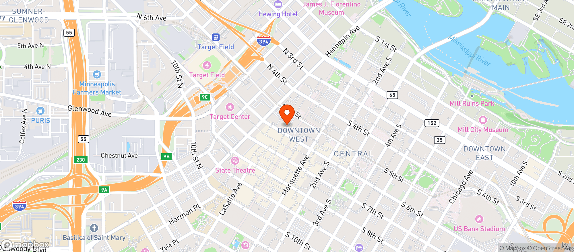 Map showing Oceanaire Seafood Room #86
