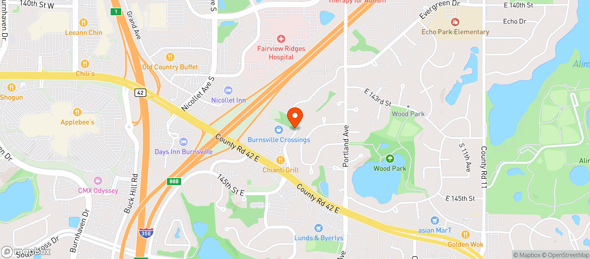 Map showing Chianti Grill