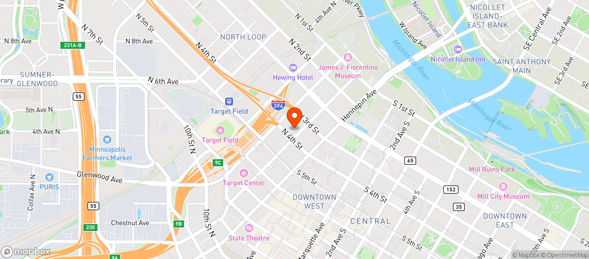 Map showing Fine Line Music Ventures