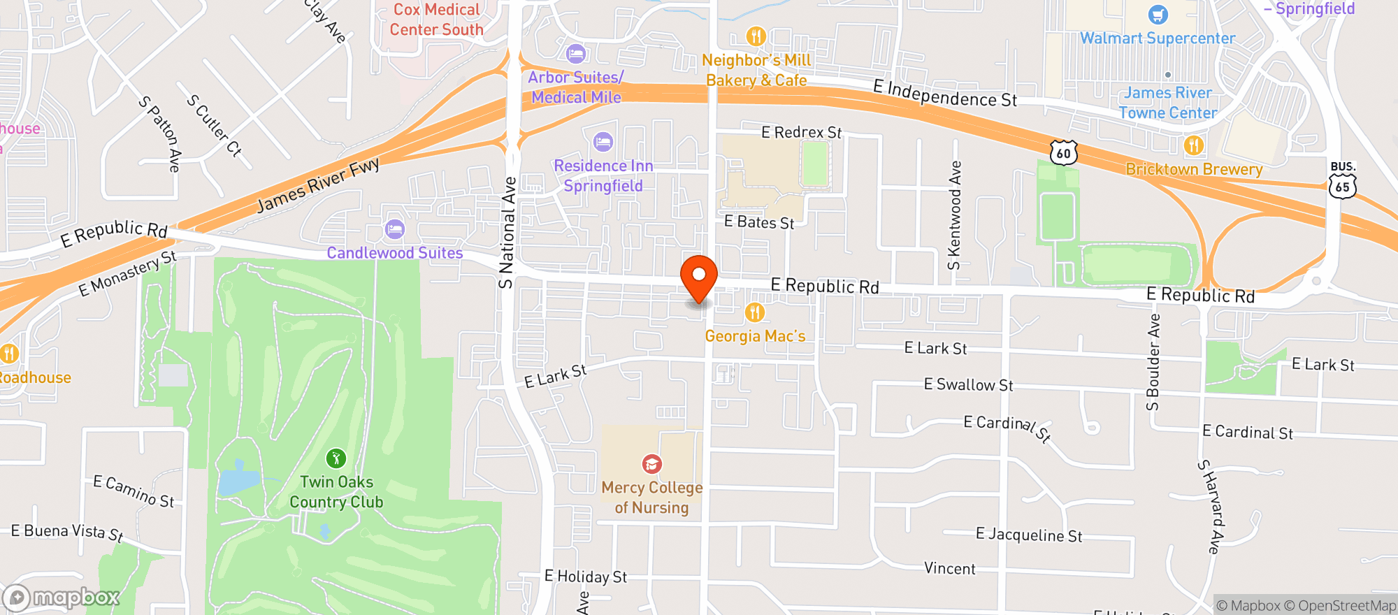 Map showing Brown Derby #10 East Republic