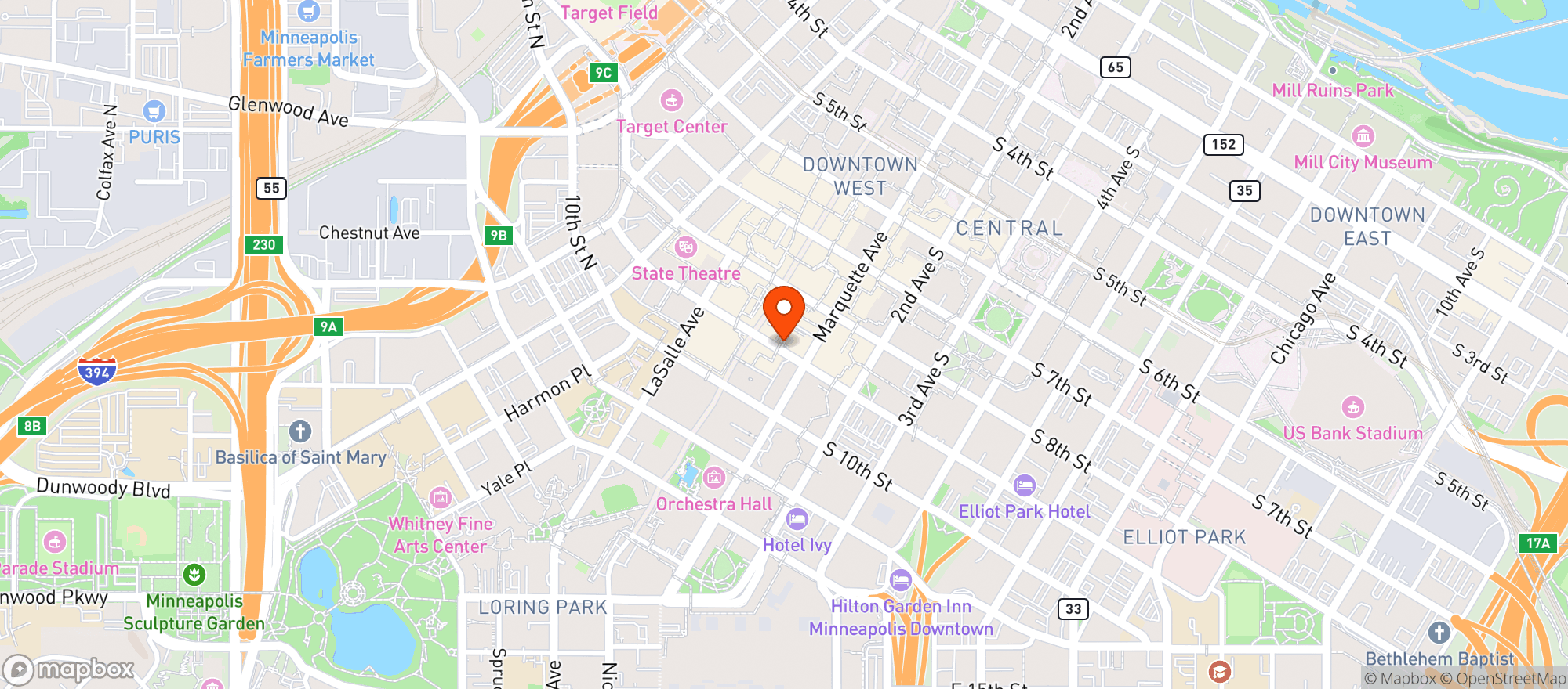 Map showing Melting Pot Restaurant #18