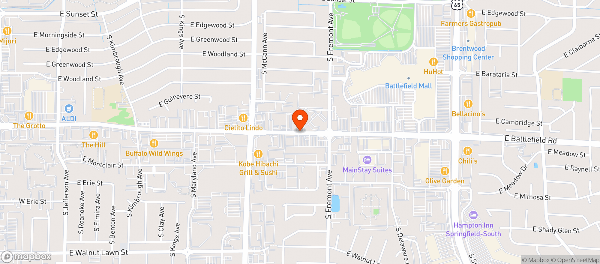 Map showing Vitamin Shoppe - Springfield