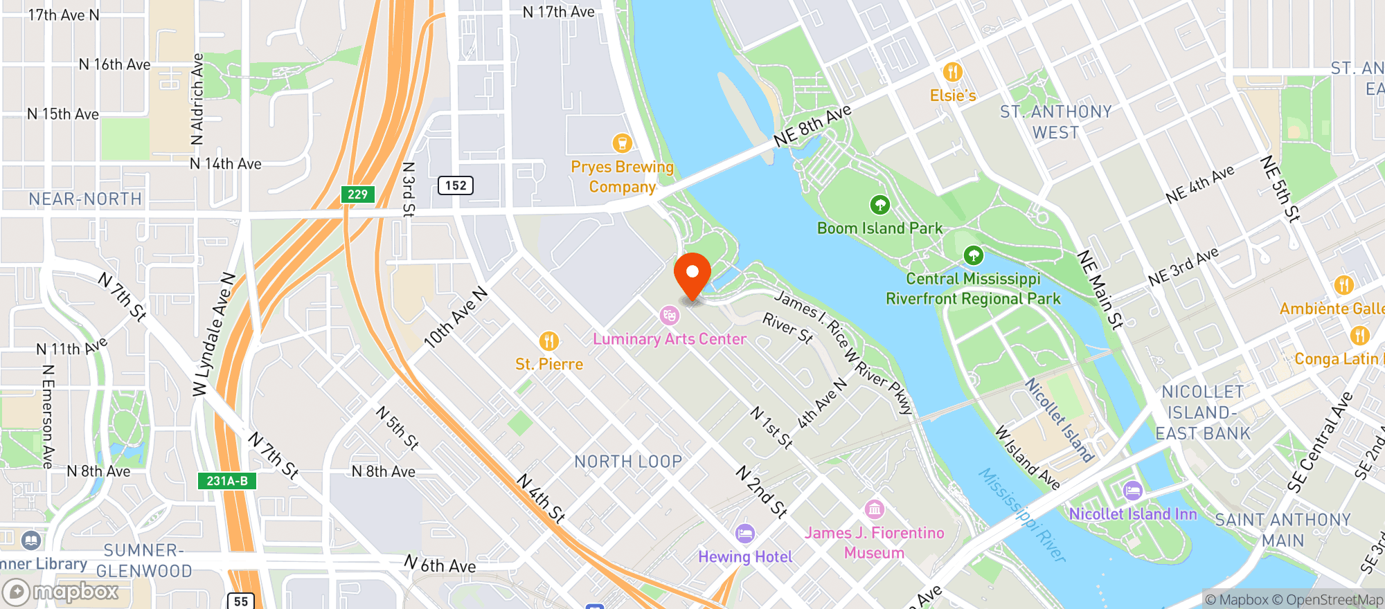 Map showing Itasca Wine & Spirits