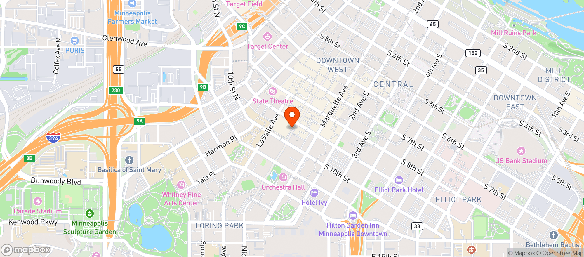 Map showing Target