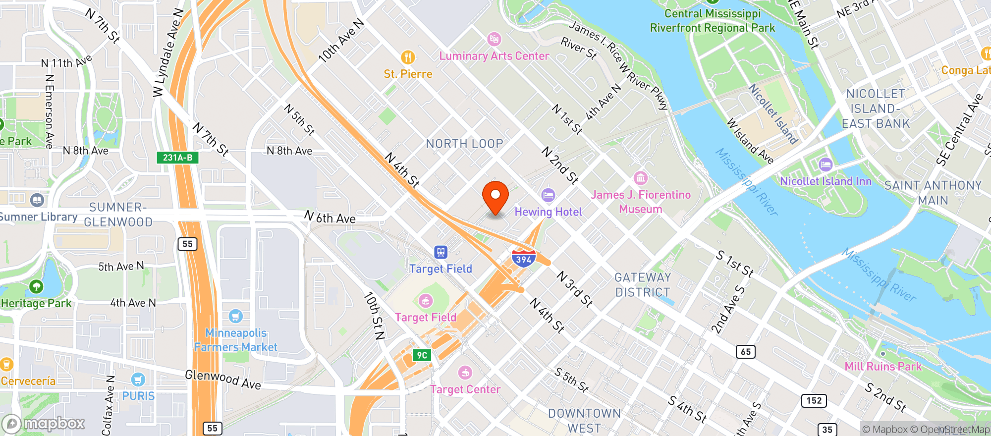 Map showing Dario