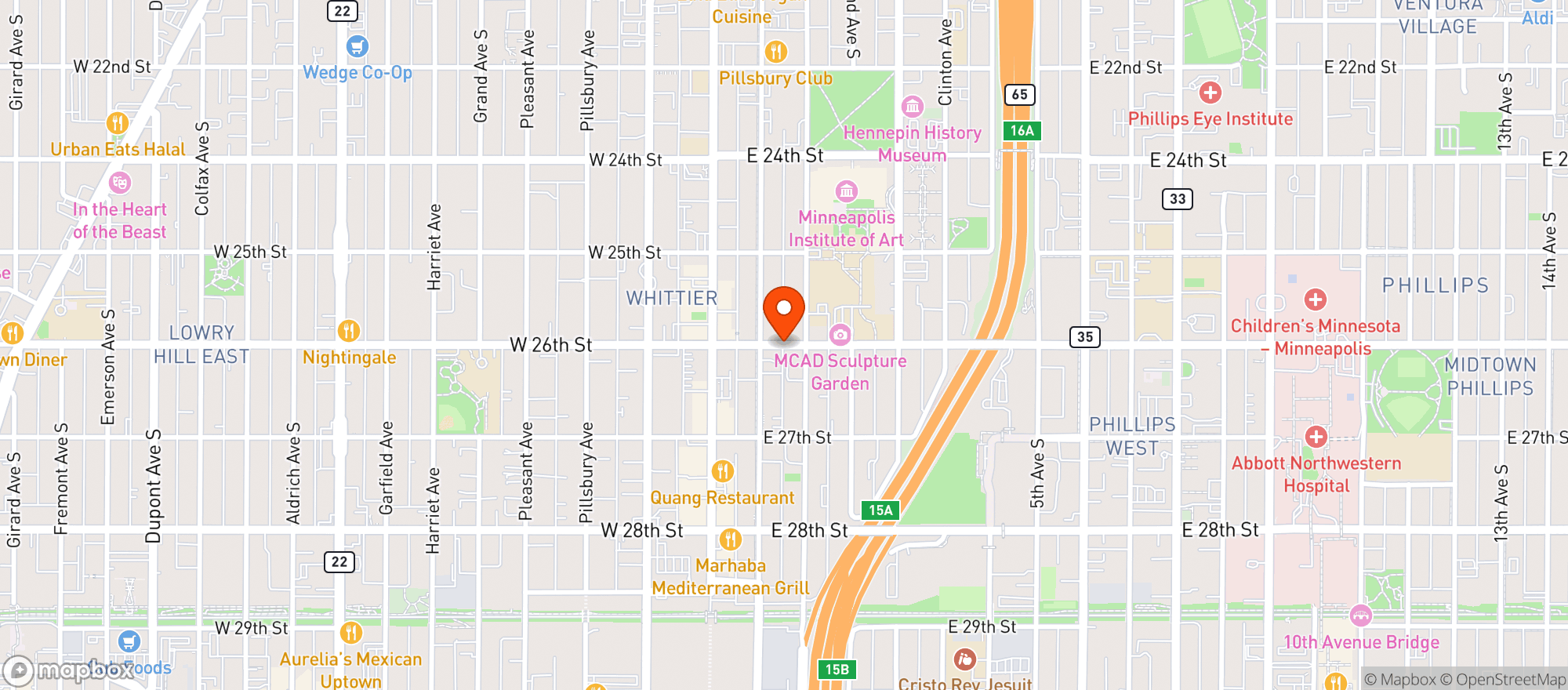 Map showing Litt Pinball Bar