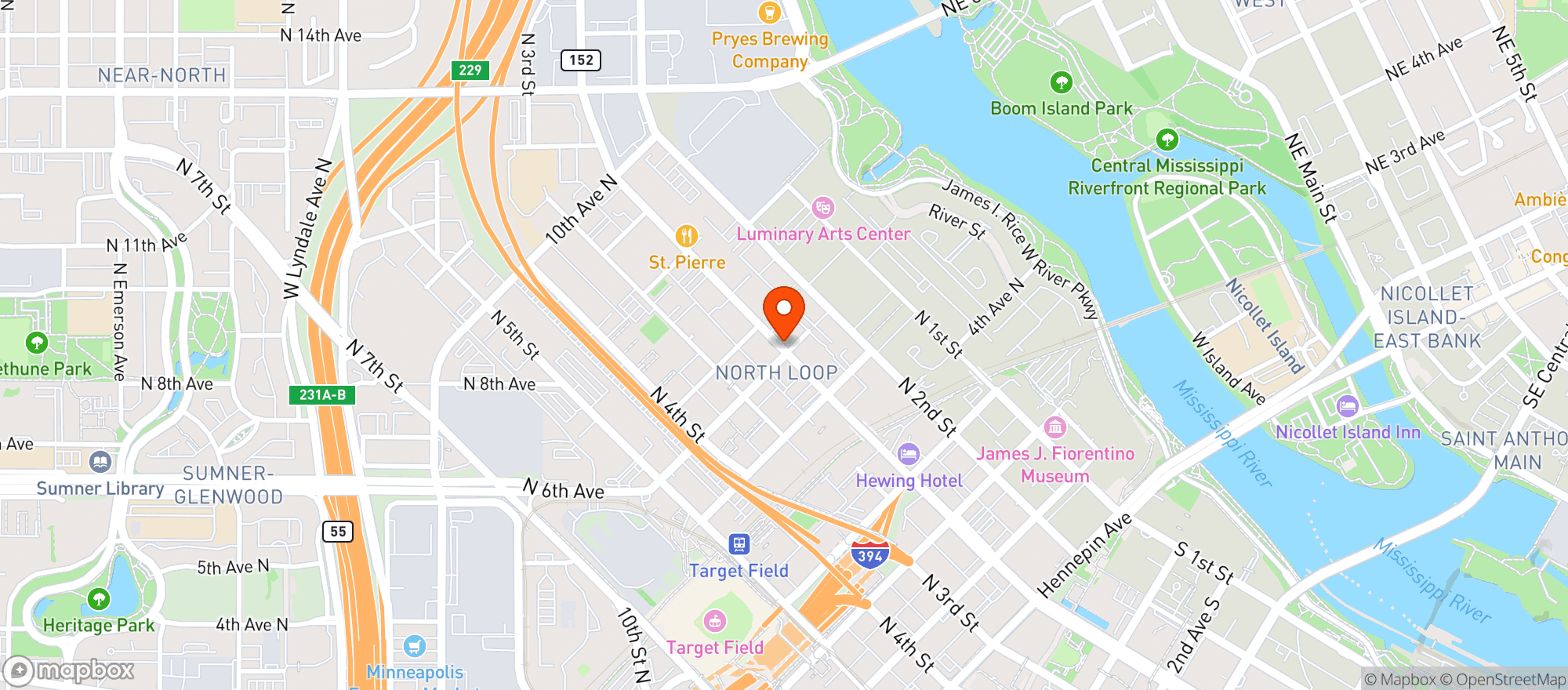 Map showing The Loop