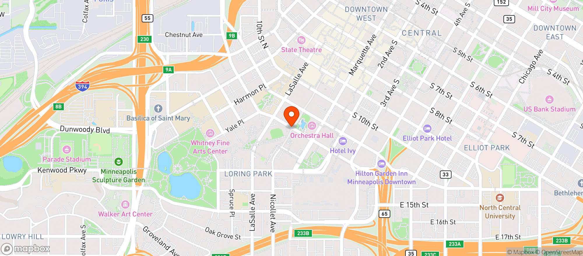 Map showing Sushi Train