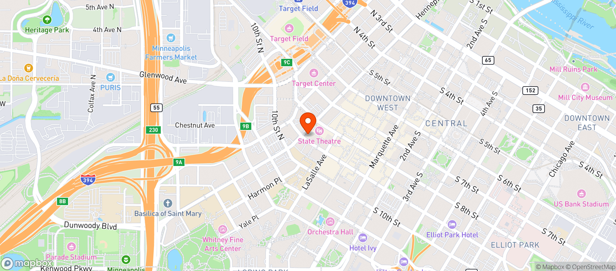 Map showing Crave