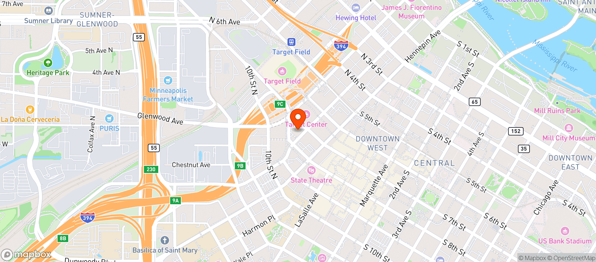 Map showing O Donovans Irish Pub