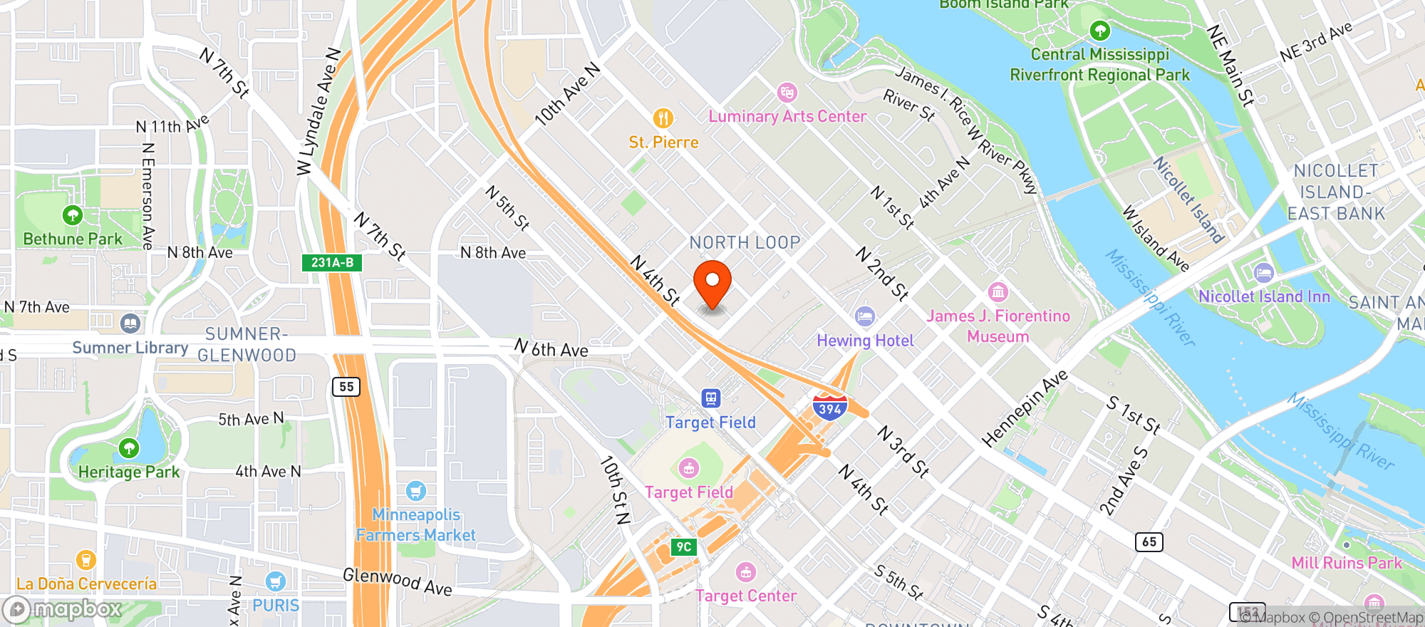 Map showing Graze Provisions & Libations