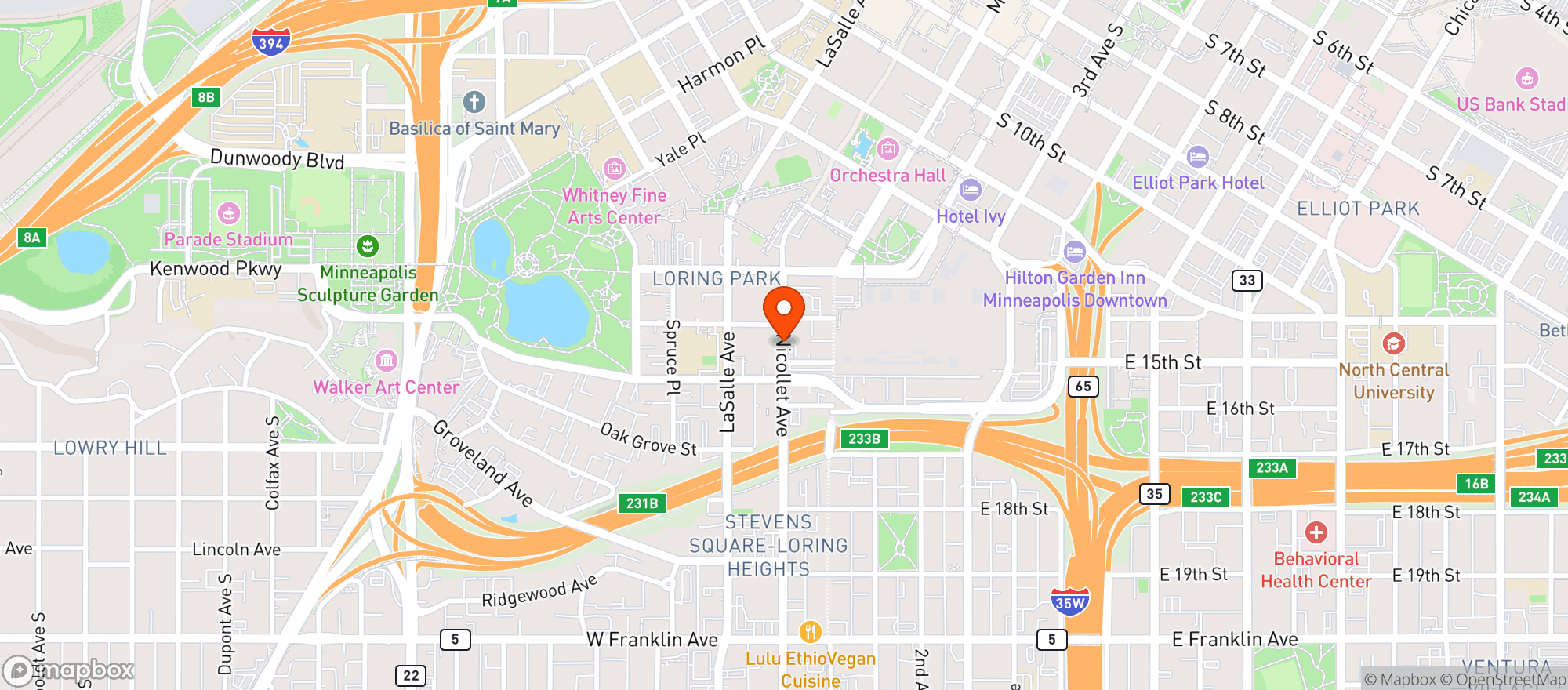 Map showing Sonora Mexican Kitchen & Bar