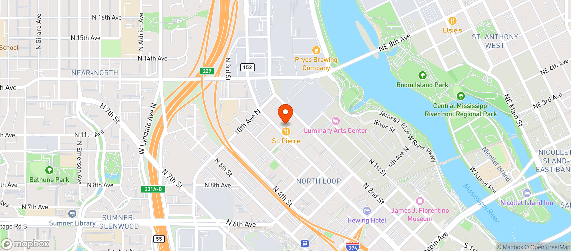 Map showing Bar La Grassa