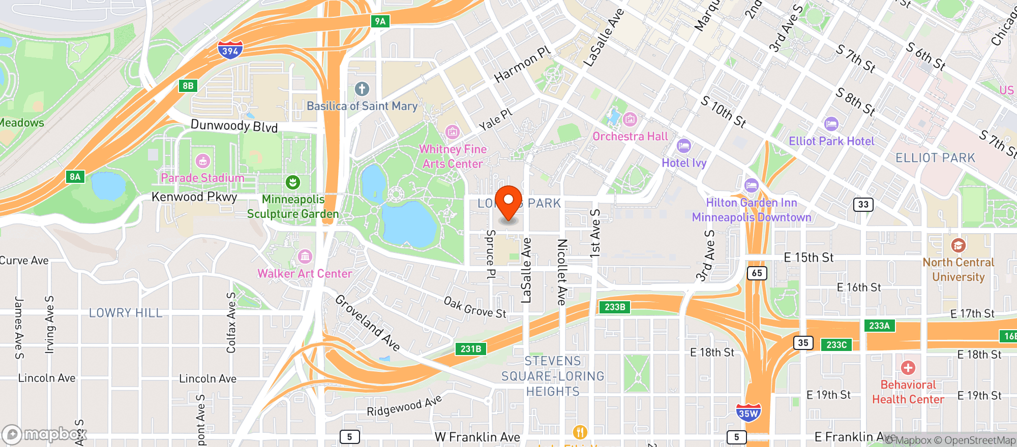 Map showing Lakes & Legends Brewing Company