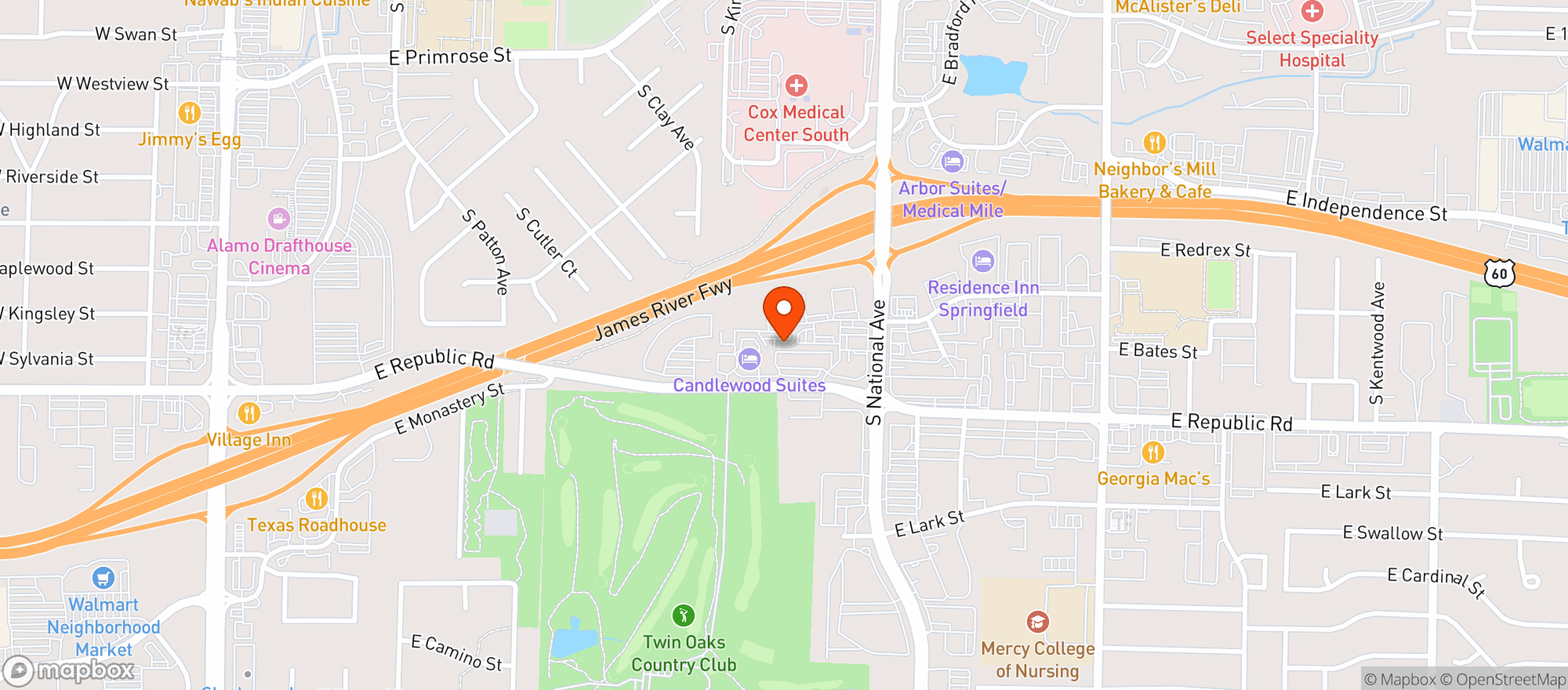 Map showing Uncle Bently S