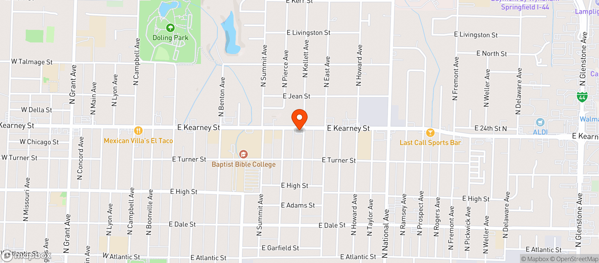 Map showing Terrabis - Springfield