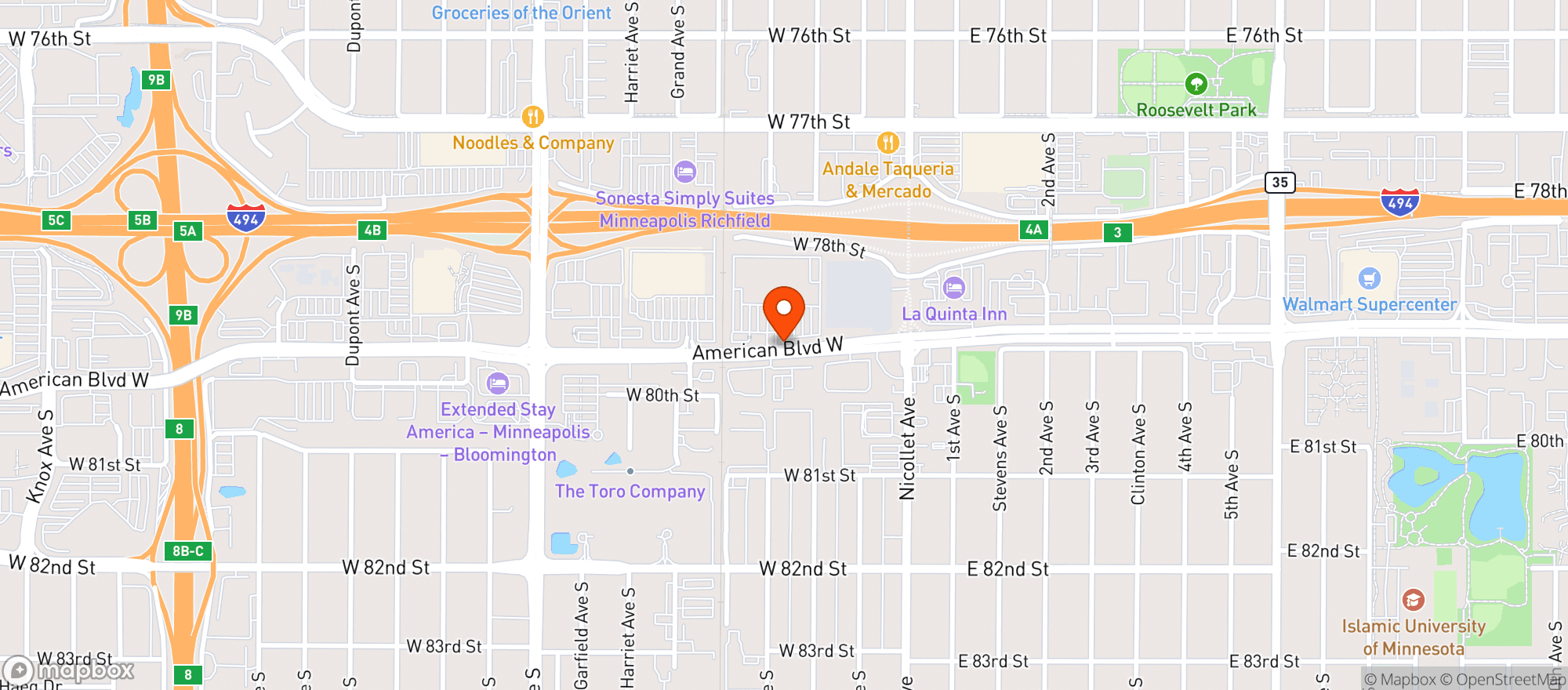 Map showing Sams Club Liquor