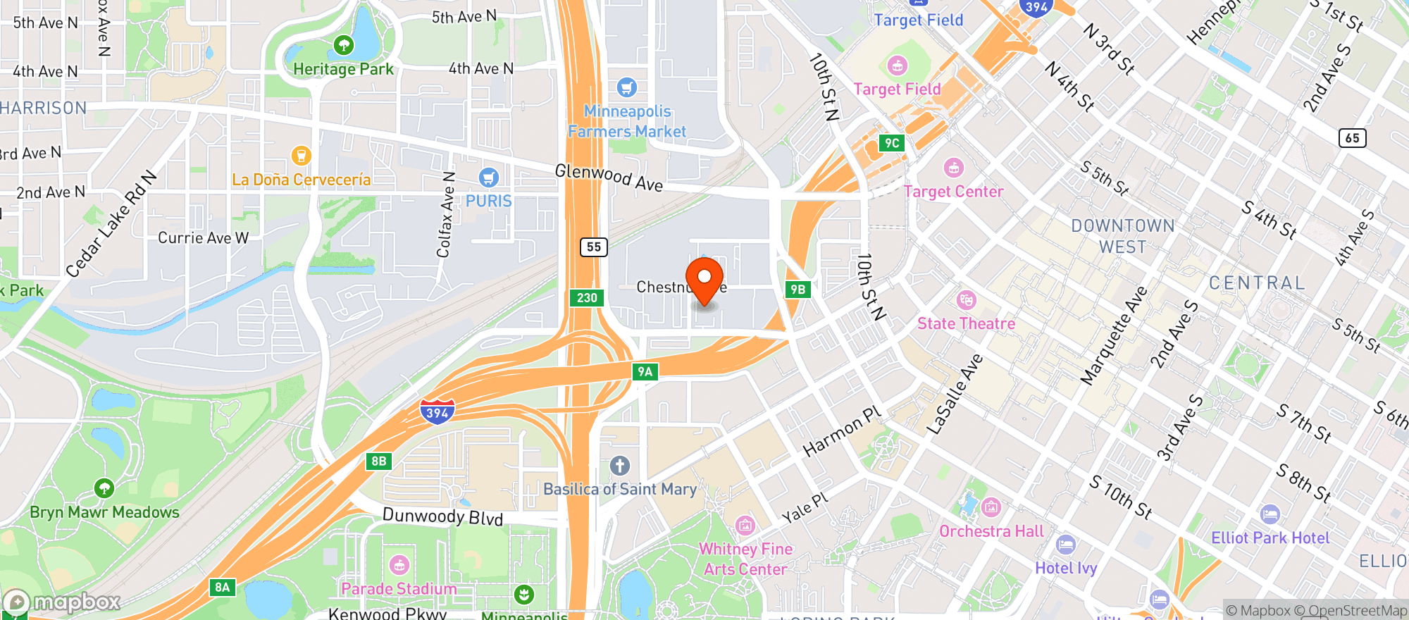 Map showing Hemp House