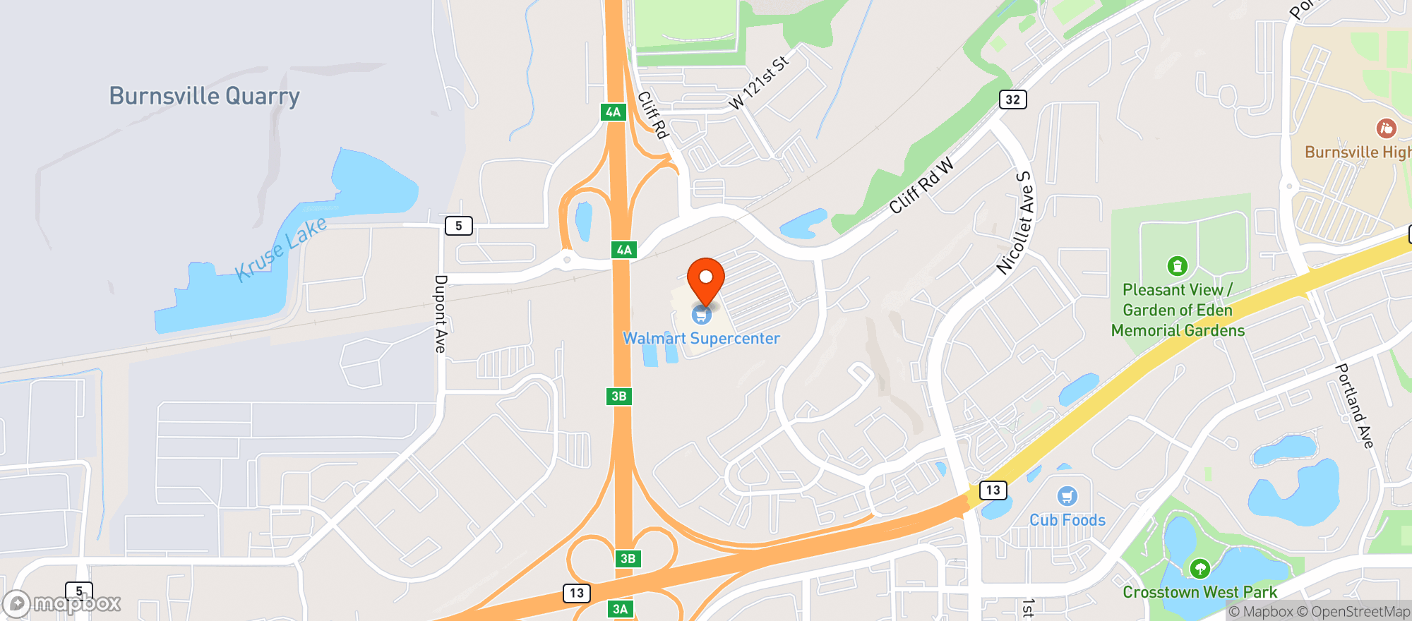 Map showing Walmart Supercenter