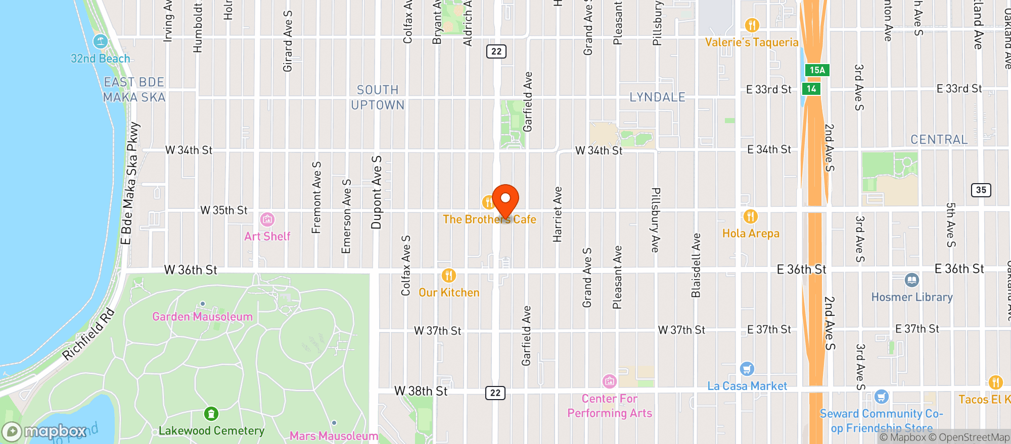 Map showing Vida Naturopathics