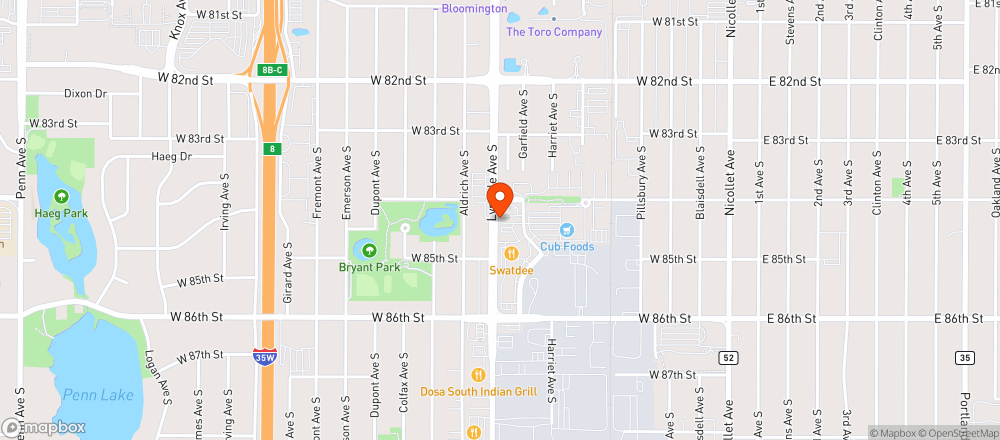 Map showing Cub Foods Liquor