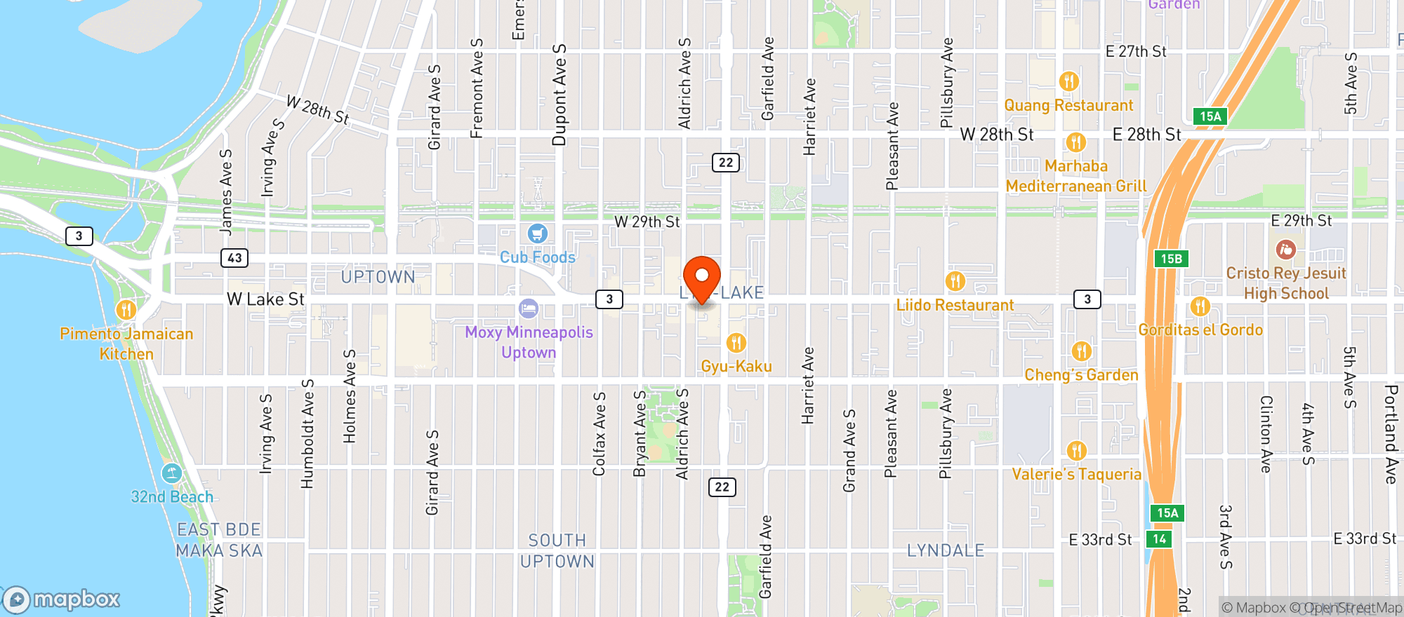 Map showing Volstead's Emporium