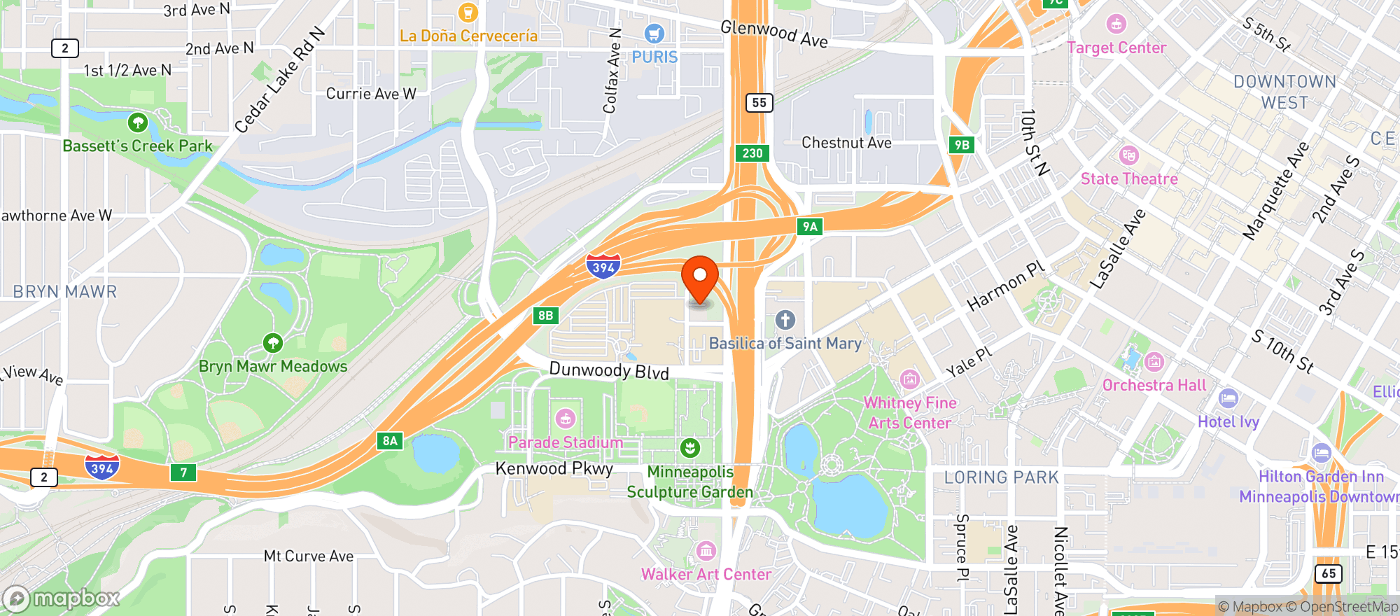 Map showing Sisyphus Brewing