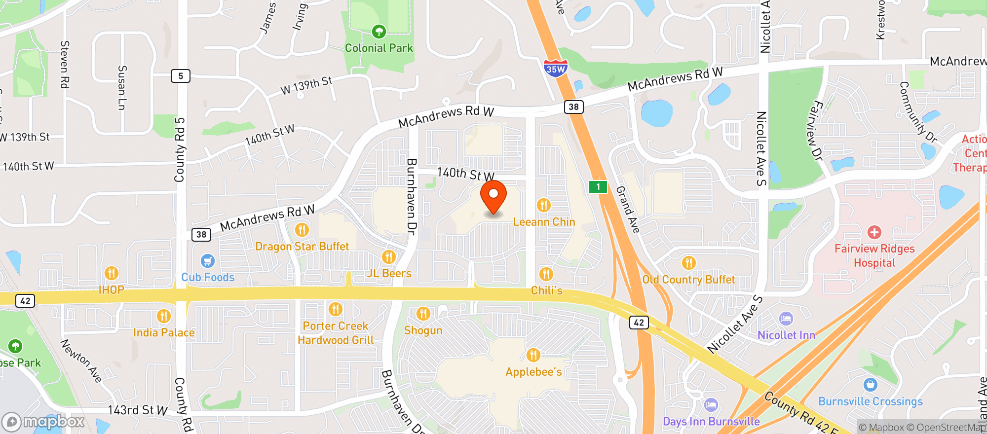 Map showing Target