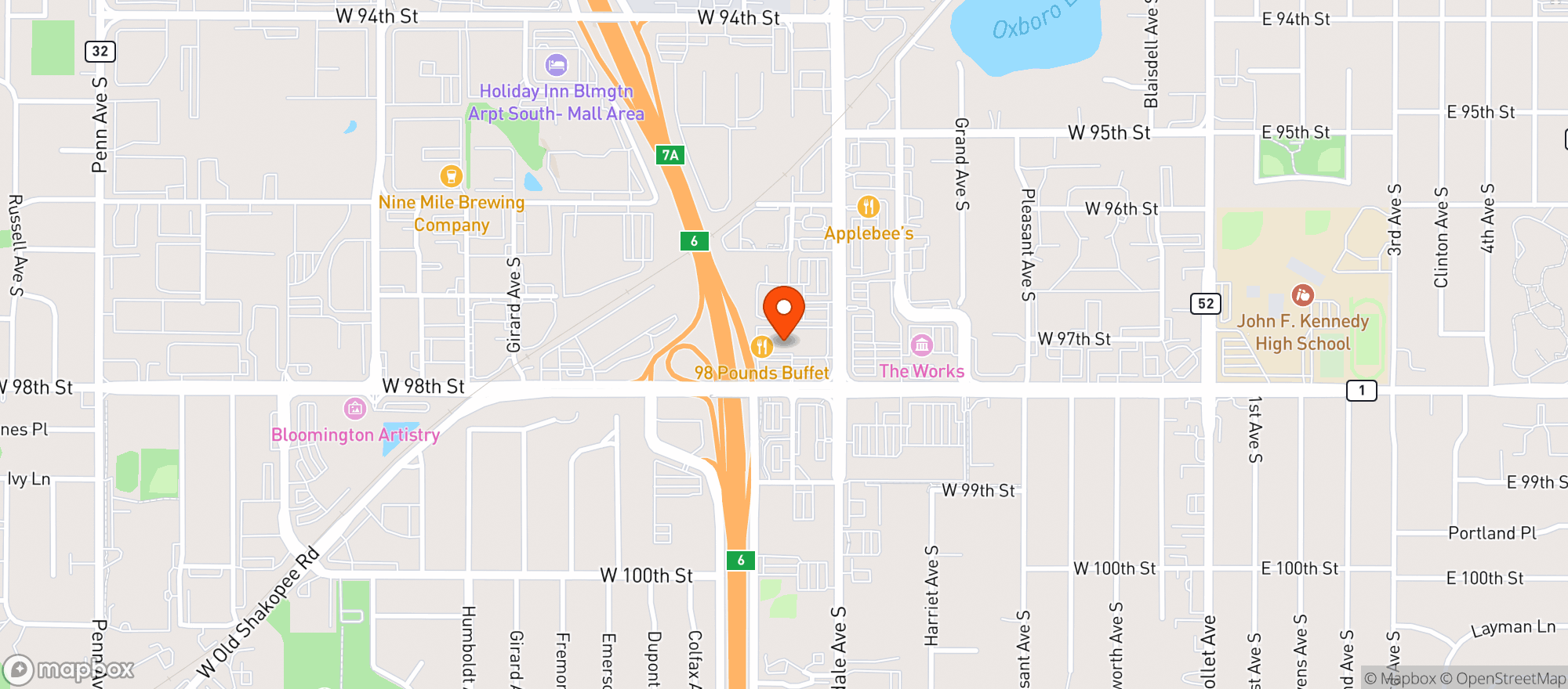 Map showing Oxboro Tobacco