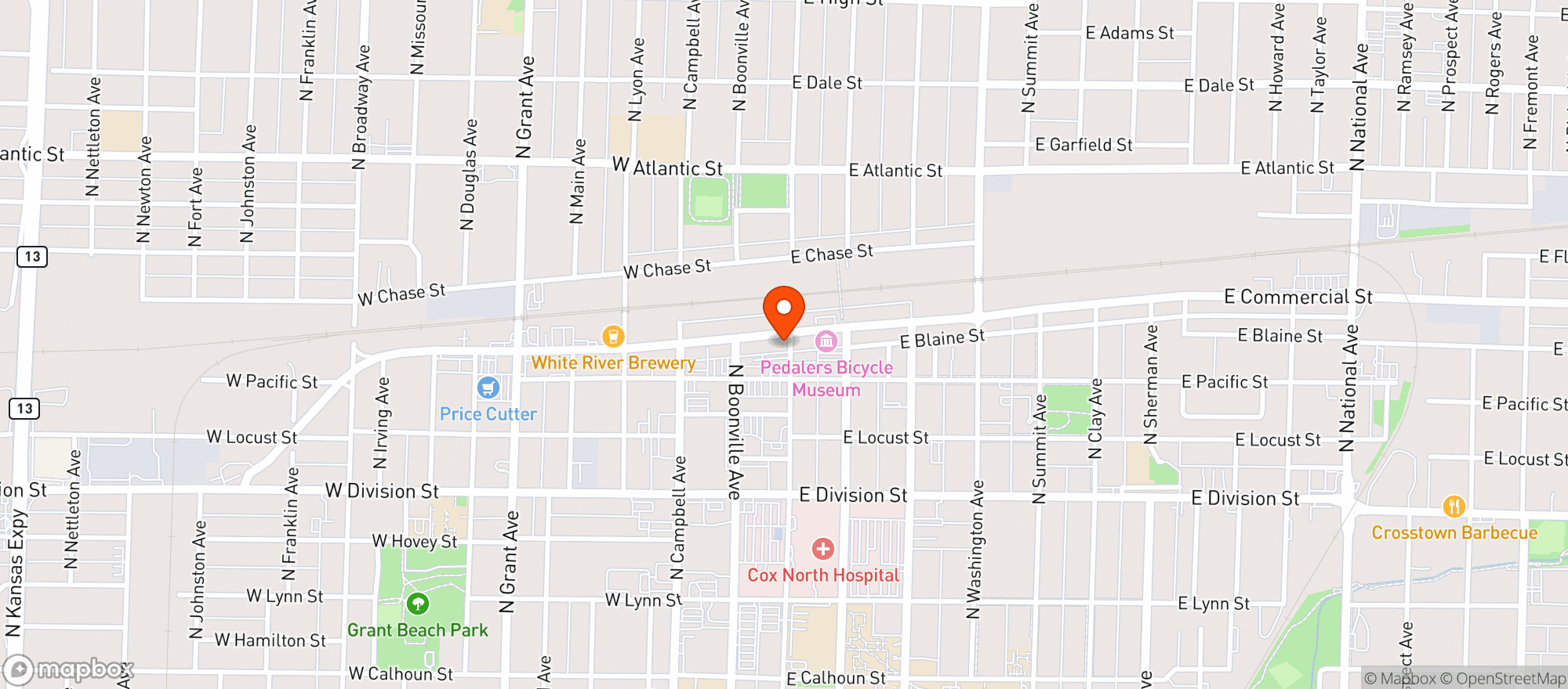 Map showing Café Cusco