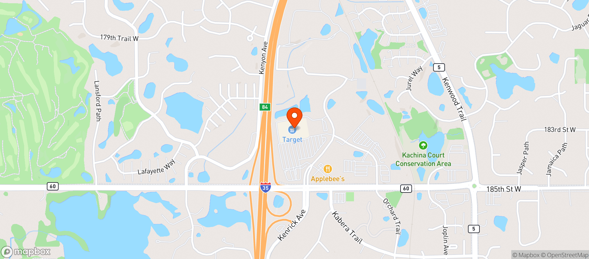Map showing Target