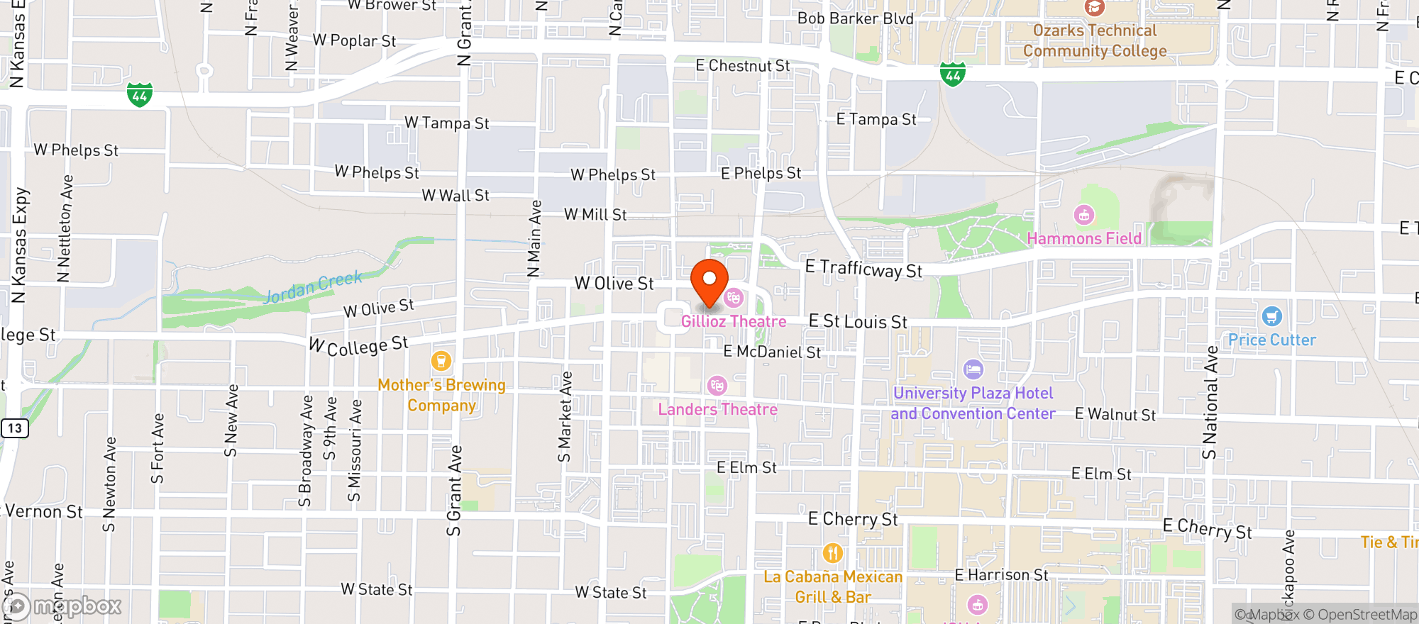 Map showing Bigg Time Arcade
