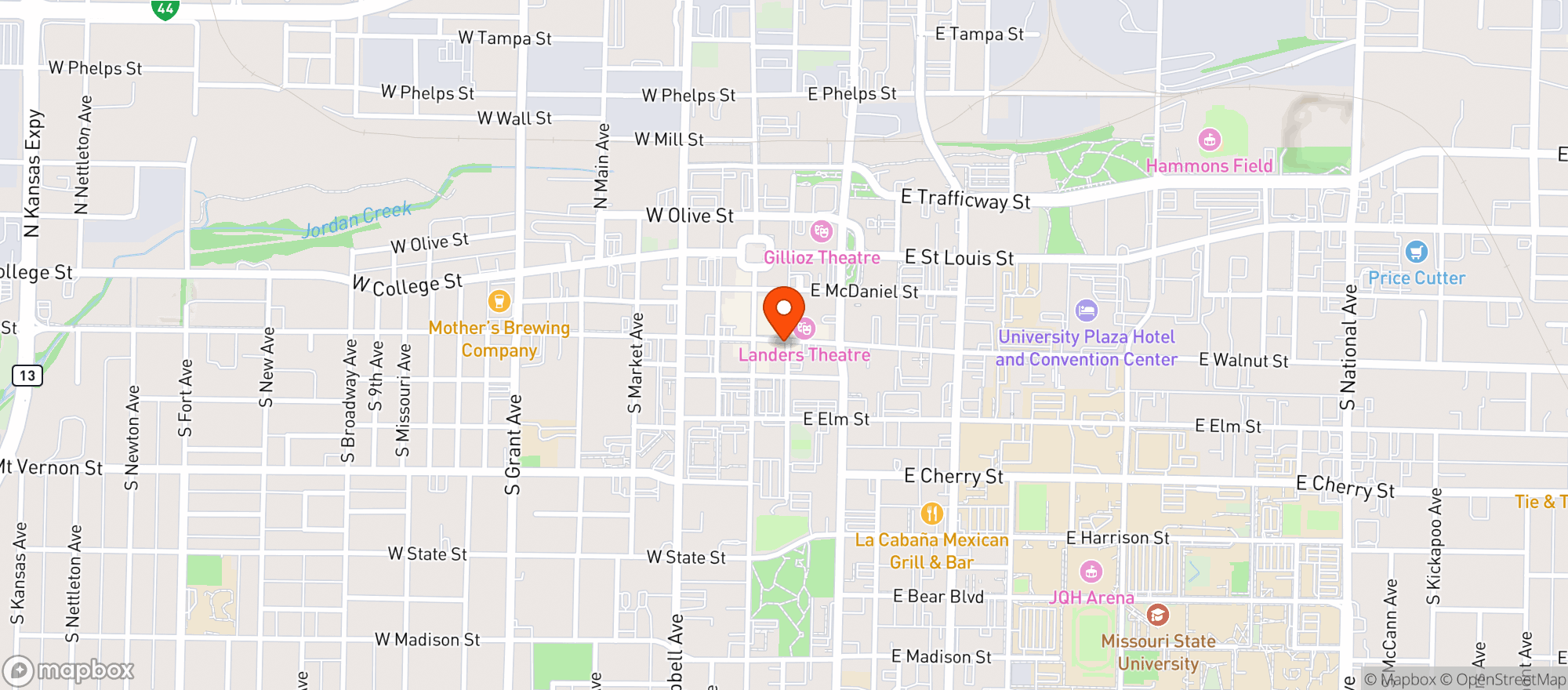 Map showing Gailey S