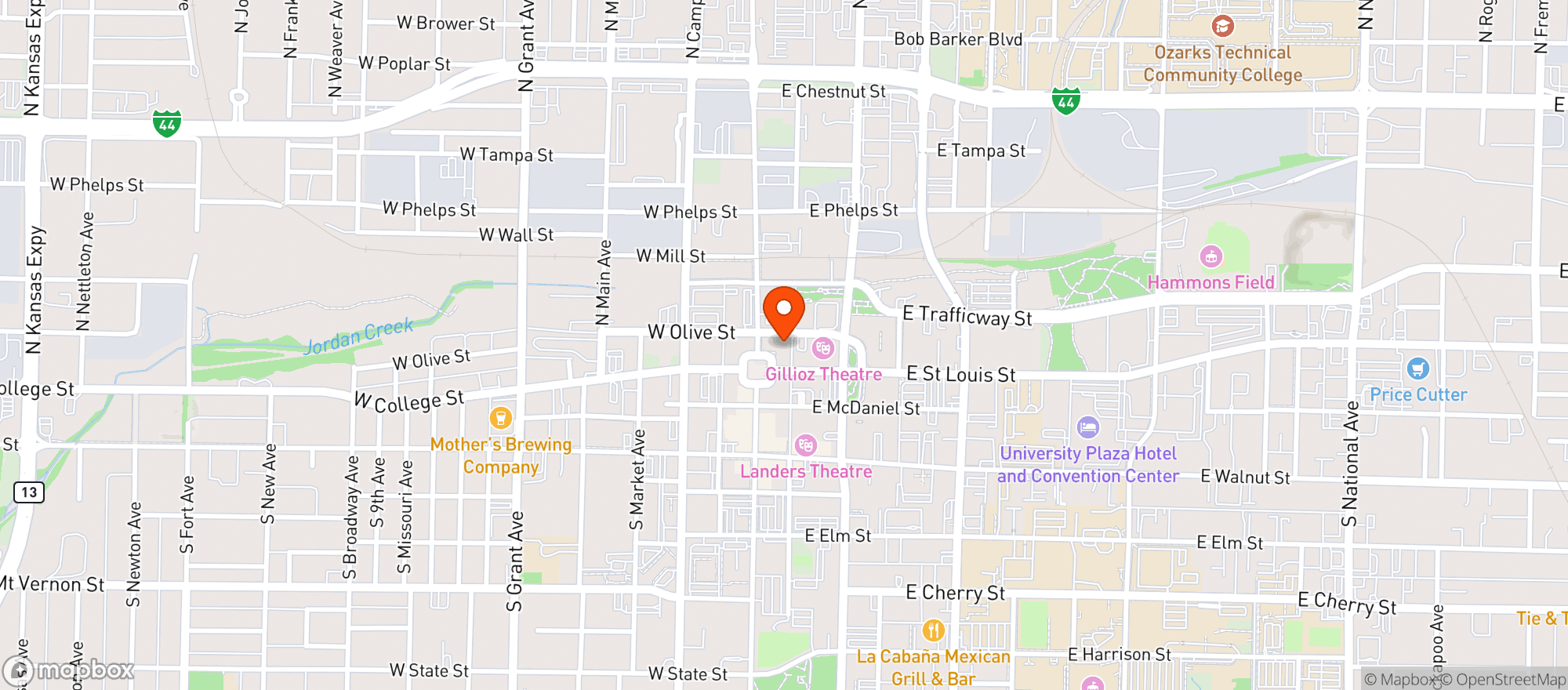 Map showing Historic Fox Theatre