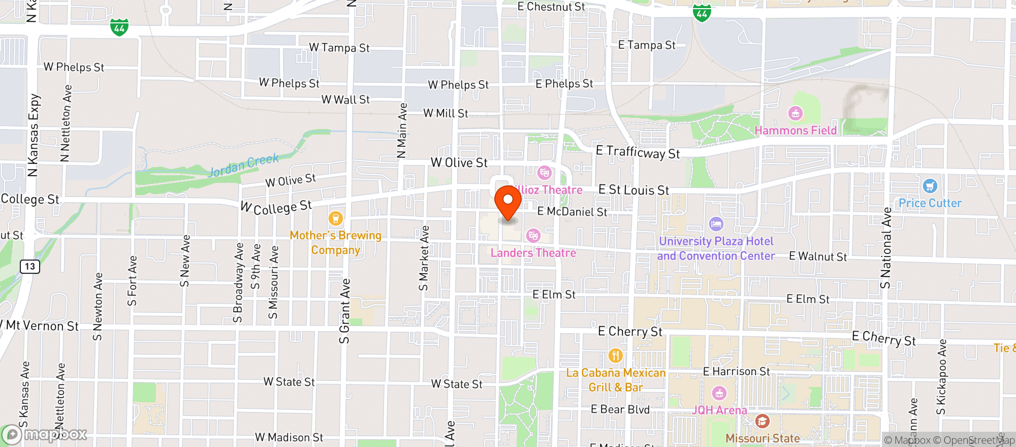 Map showing Ernie Bigg's