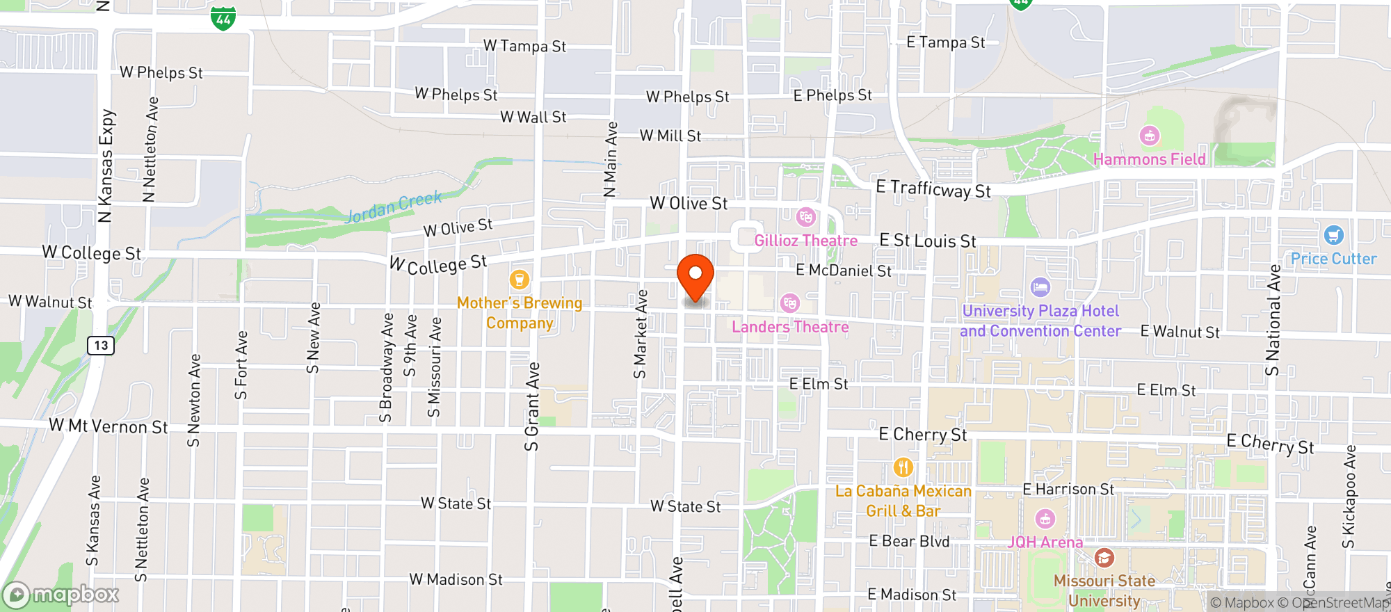 Map showing Inner Circle Vodka Bar